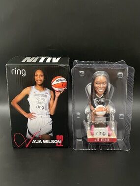 A'ja Wilson Las Vegas Aces Ring Spinning Ball 2023 WNBA Promo
